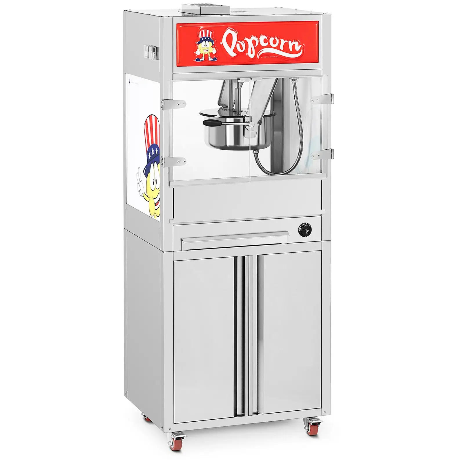 Popcornmaschine - mit Unterschrank auf Rädern - Royal Catering - medium