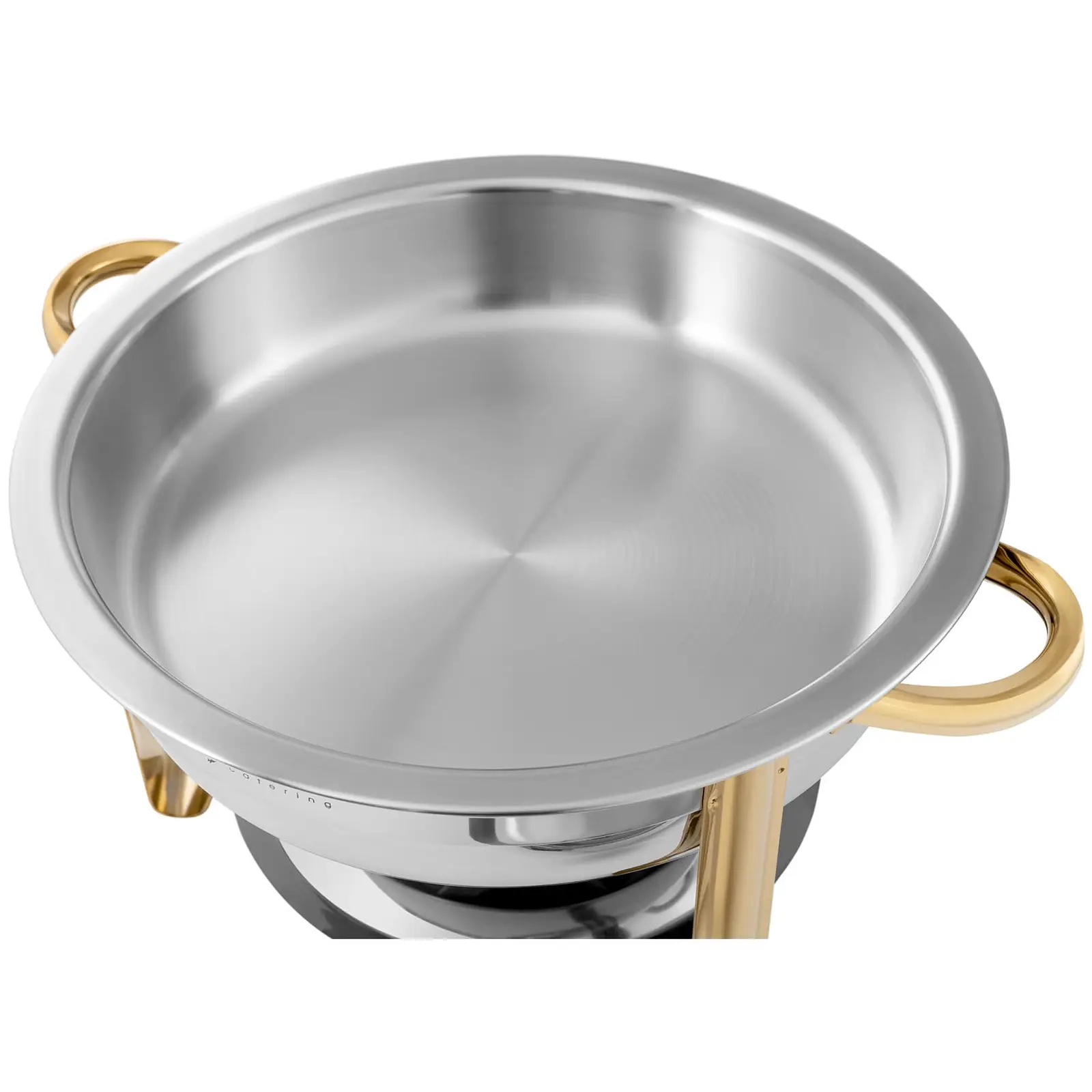 Chafing Dish - rund - Goldakzente - 4,5 L - 1 Brennstoffzelle - Royal Catering