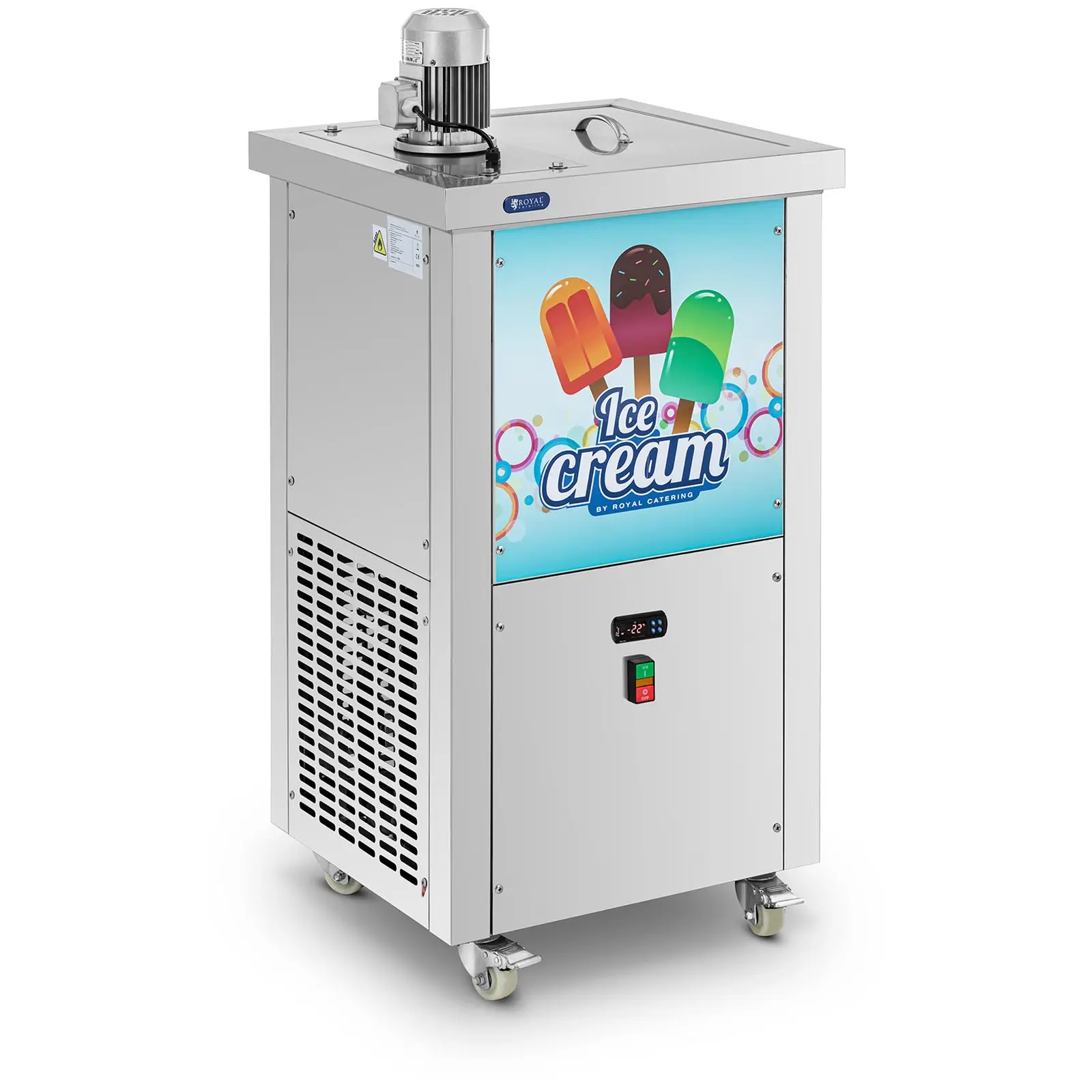 Eismaschine - für Eis am Stiel (80 ml) - 40 Stück (15 min) / 3000 Stück (Tag) - Royal Catering