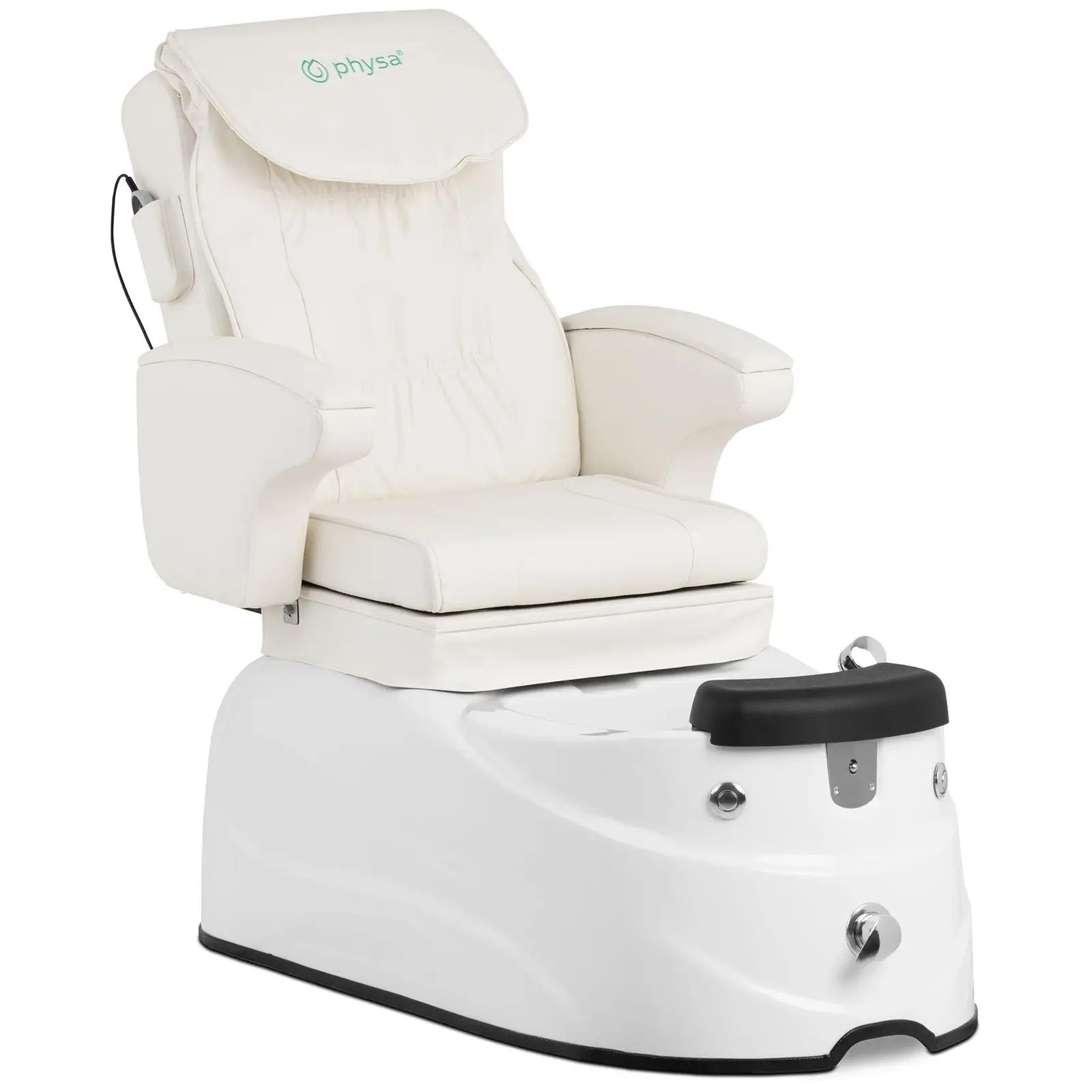 Fußpflegestuhl elektrisch - mit Fußwanne - 105 W - 150 kg - weiß - Rücken- und Nackenmassage