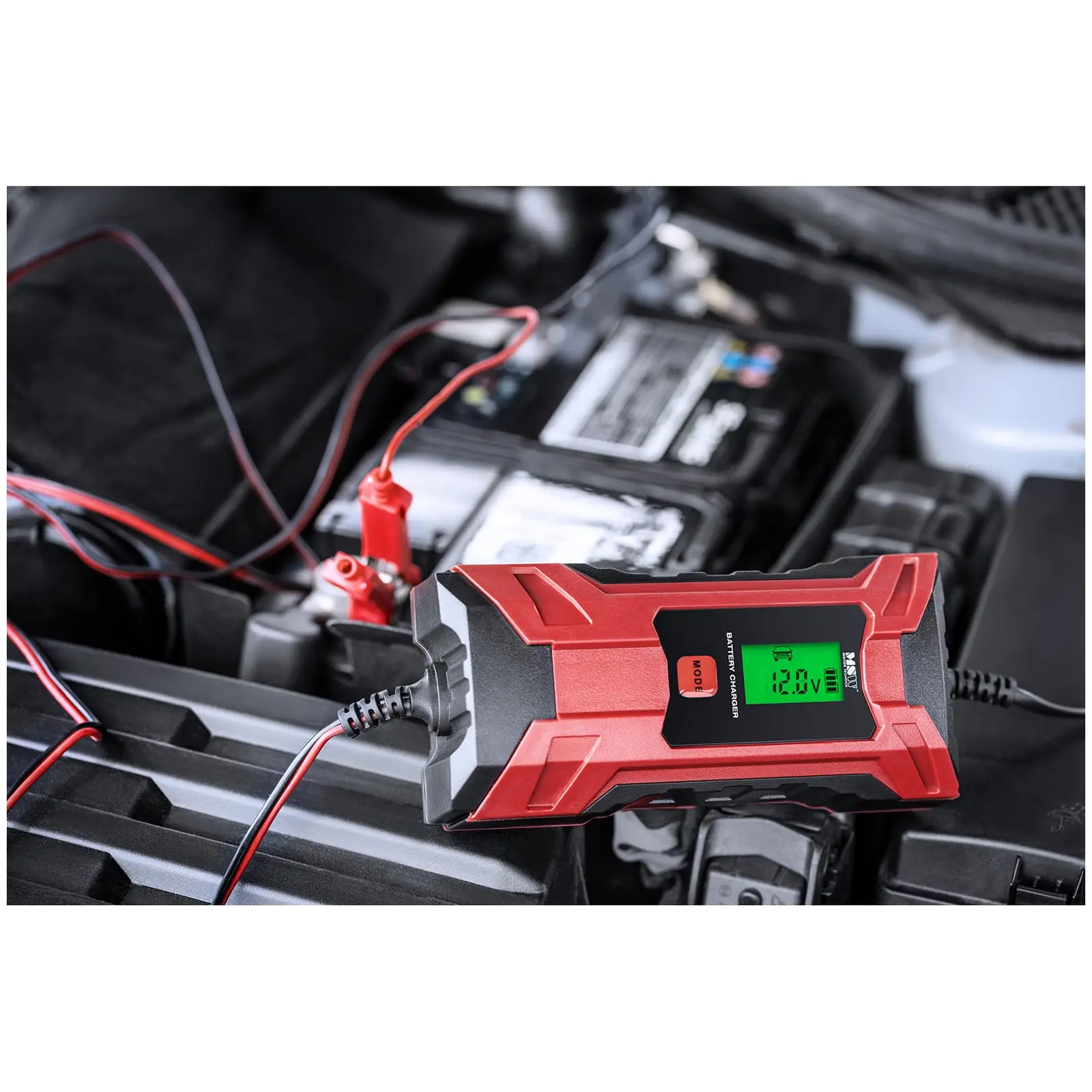 MSW Auto Ladegerät Batterieladegerät Pkw Kfz LCD Schnellladen 6V/2A  Autobatterie-Ladegerät
