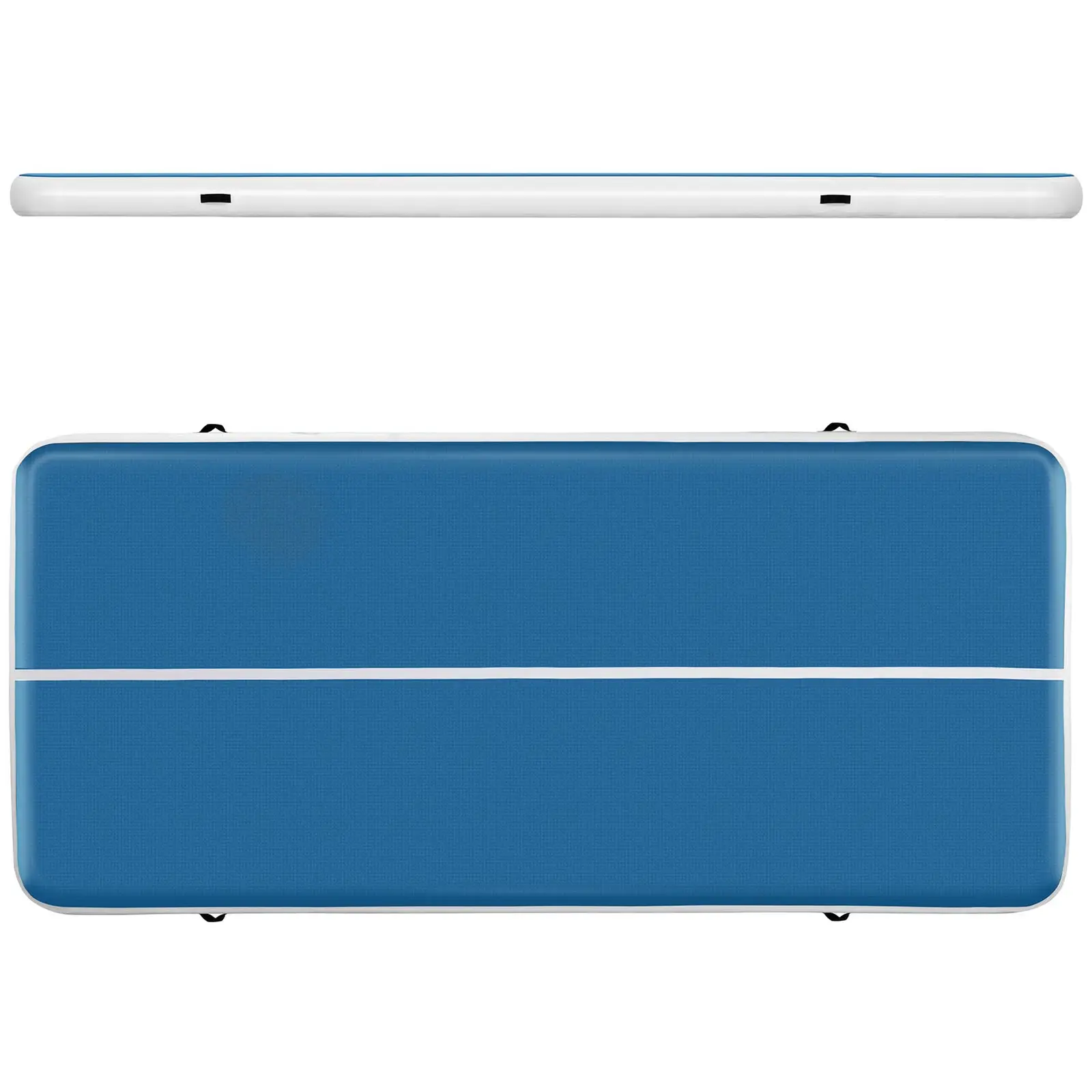 Aufblasbare Turnmatte - 300 x 200 x 20 cm - 300 kg - blau/weiß